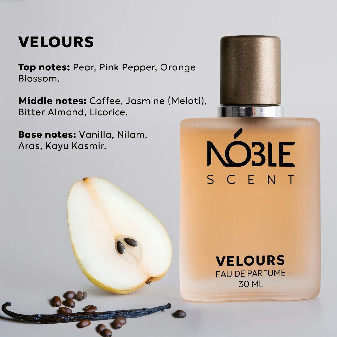 Velours Noble Scent dengan variasi top middle bottom notes dengan tutup tertutup